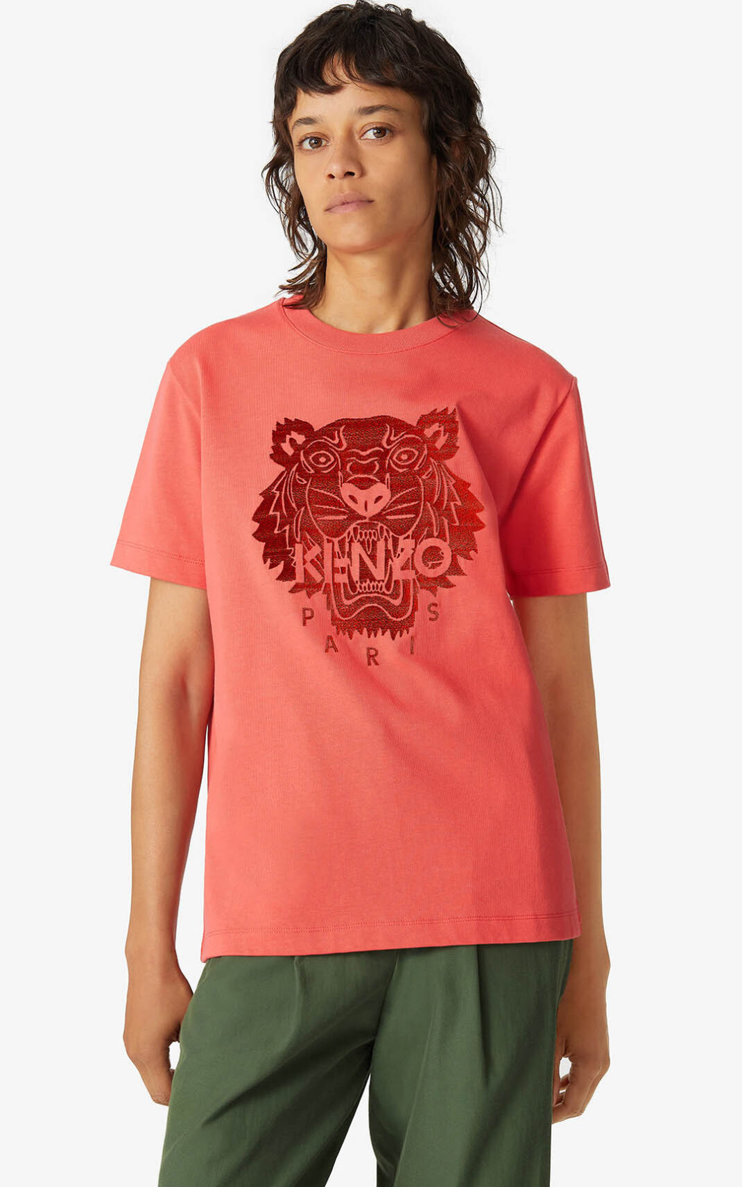 Kenzo Loose Tiger Póló Női Piros | ID.878726